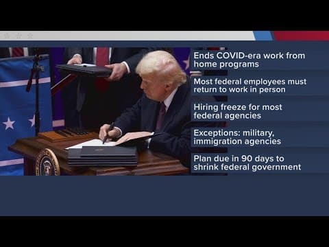 Among the many executive orders signed on Monday federal work from home has been eliminated