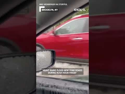 New York flooding: Roads covered with water during rush hour | Friday, Sept. 29 #shorts