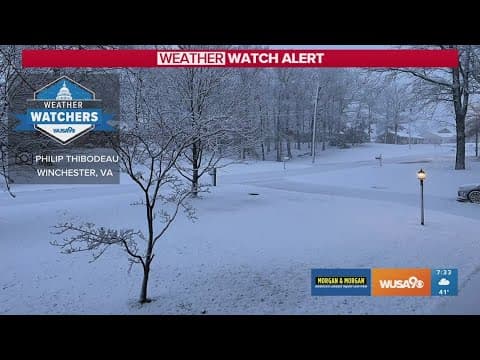 Tuesday timeline of wintry weather