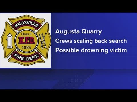 KFD 'scaling back' search efforts for missing swimmer in Augusta Quarry