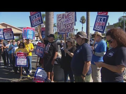 San Diego postal workers join national rally to protect USPS