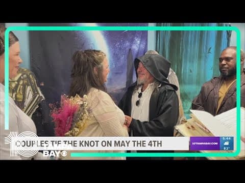 Star Wars fans tie the knot on May 4th