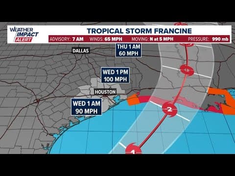 Watch Live: We're tracking Tropical Storm Francine in the Gulf