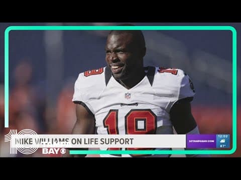 Former Bucs wide receiver  Mike Williams on life support