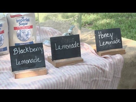 Texas family sets up lemonade stand to help support those impacted by strong storms in NC
