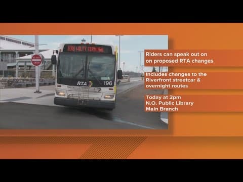 RTA meeting on possible service changes in New Orleans