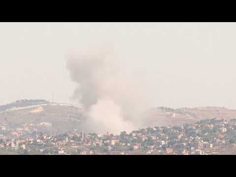 Israel airstrikes: Thick smoke rises over the southern Lebanese border town of Odaisseh