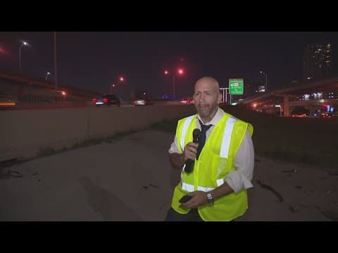 I-35 re-opens after a large crash sparked a fire near Continental Avenue