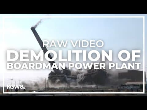 Explosive demolition of Boardman power plant | Live stream