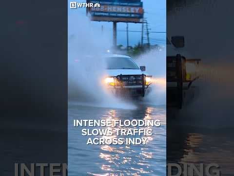 Intense flooding slows traffic across Indianapolis