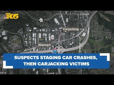 Suspects staging car accidents, then carjacking victims, Renton police warn