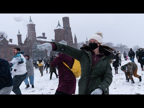 Watch: DC residents gear up for snowball fight at 'The Great Meridian Chill Battle of 2025'