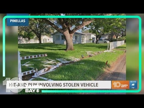 Two 12-year-olds arrested after crashing stolen Kia into fence in Pinellas Park, authorities say