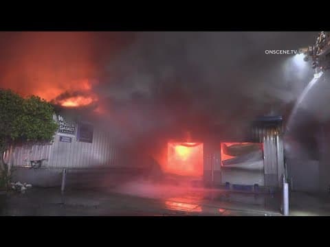 Three alarm fire rips through family-owned business in National City