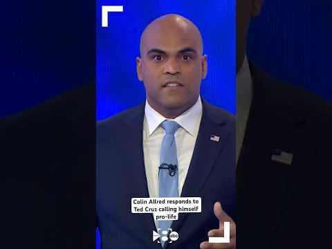 THE TEXAS DEBATE: Colin Allred responds to Ted Cruz calling himself pro-life