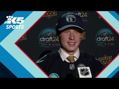 Berkly Catton discusses being Seattle Kraken's first 2024 NHL Draft pick