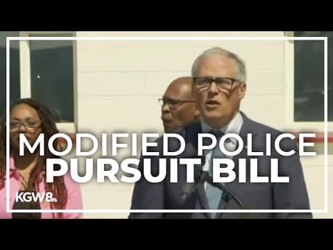 Modified state police pursuit bill signed by Washington Gov. Jay Inslee