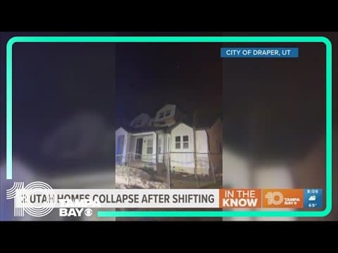 2 Utah homes collapse downhill after Earth shifting