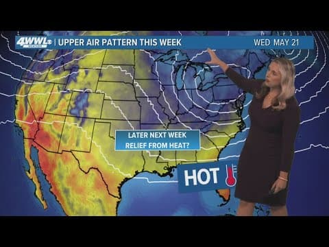 New Orleans Noon Weather: Hot and humid weather stays into early next week