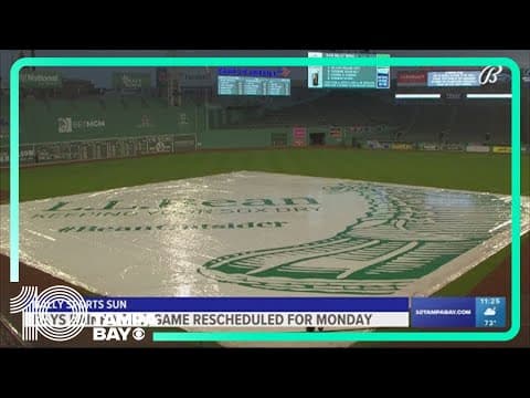 Rays vs. Red Sox rained out, game postponed until Monday