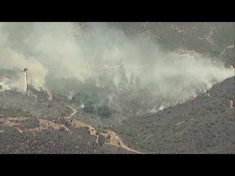 Anita Fire | Air support for vegetation fire burning in San Miguel area west of Jamul