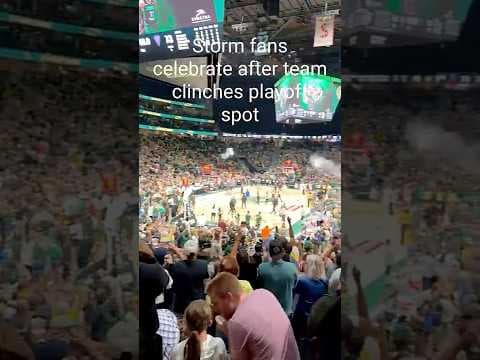 Seattle Storm fans celebrate win to clinch playoff berth