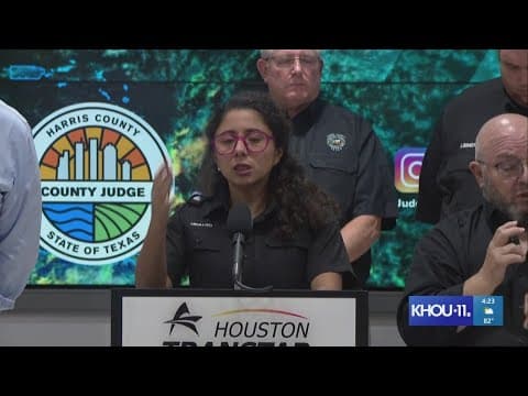 Judge Lina Hidalgo gives an update on recovery efforts in Harris County in the wake of Beryl