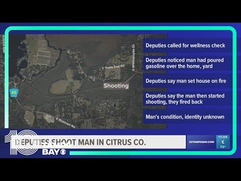 Sheriff: Citrus County man shoots at deputies after lighting house on fire