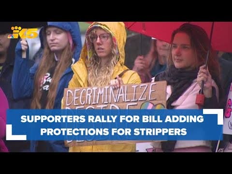 Dancers, supporters rally for bill adding worker protections for strippers