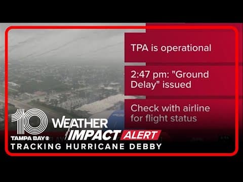 TPA flight status: Delays, cancellations build as Tropical Storm Debby approaches Florida