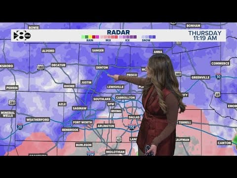 DFW Weather: Snow and sleet falling in North Texas, latest forecast and timeline