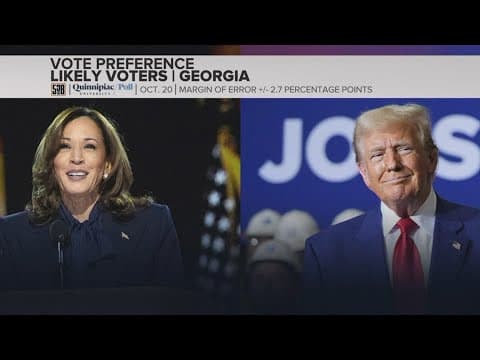 Polling shows Harris has a slight lead over Trump as early voting starts