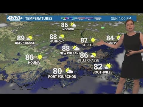 New Orleans 10pm Weather: Hot and humid Sunday before cold front arrives next week