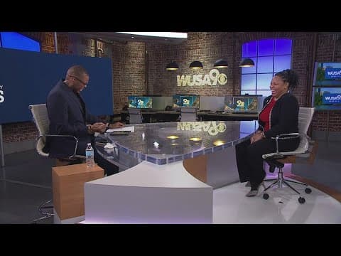 Prince George's County Executive candidate Moisette Tonya Sweat talks with WUSA9