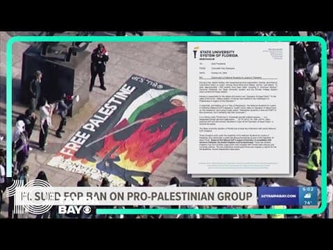 ACLU sues Florida's university system for ordering pro-Palestinian groups be disbanded
