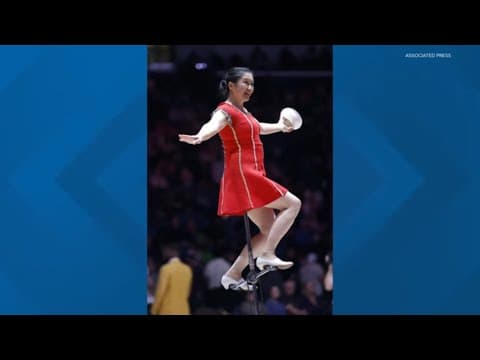 Popular unicycle performer Red Panda injured at halftime of WNBA game