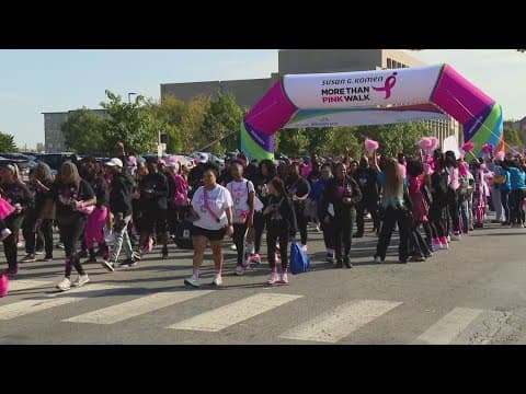 Susan G. Komen 'More Than Pink' walk held at Military Park in Indianapolis