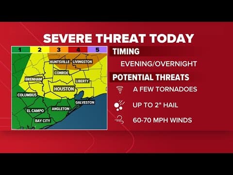 Meteorologist Pat Cavlin is tracking storms north of Houston