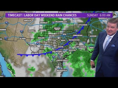 DFW Weather | Rain chances over Labor Day weekend, 14 day forecast