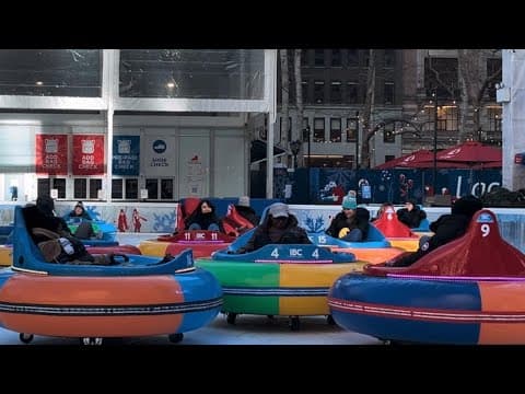 Discovery Green in downtown Houston adds bumper cars on ice