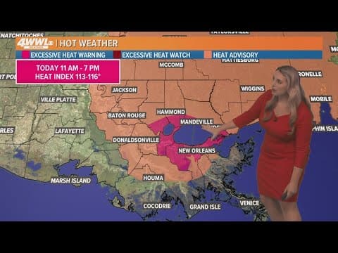 New Orleans Weather: Scorching heat the rest of the weekend with a few storms