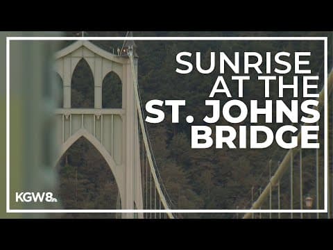Portland's St. Johns Bridge at sunrise