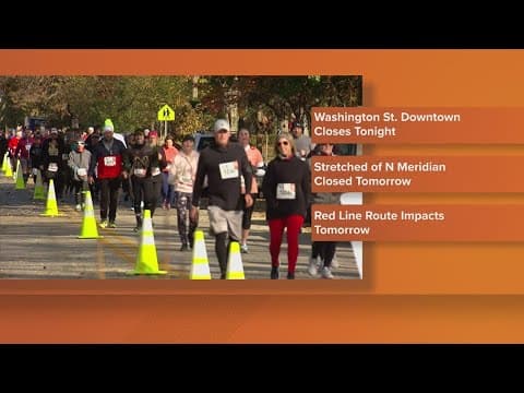 Downtown, IndyGo closures for Monumental Marathon