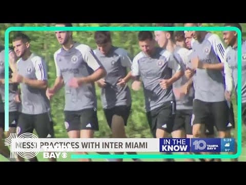 Lionel Messi takes to the practice field for 1st time since signing with Inter Miami