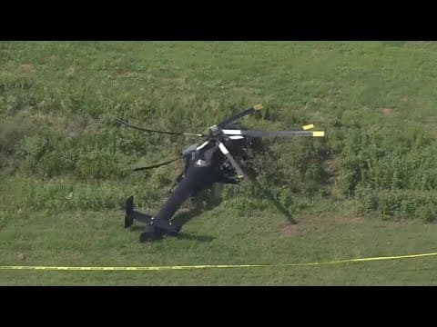 Raw aerials: 4 HCSO SWAT team members hurt in helicopter hard landing west of Houston