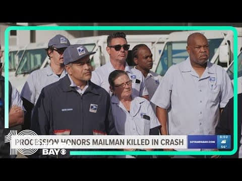 Neighbors, postal workers hold procession on route of mailman killed in Tampa hit-and-run