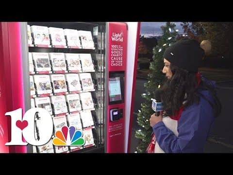 Raya tries the 'Light The World Giving Machines'