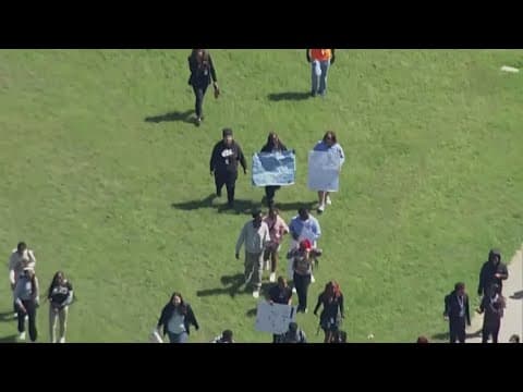 Wilmer-Hutchins students walk out after last week's shooting