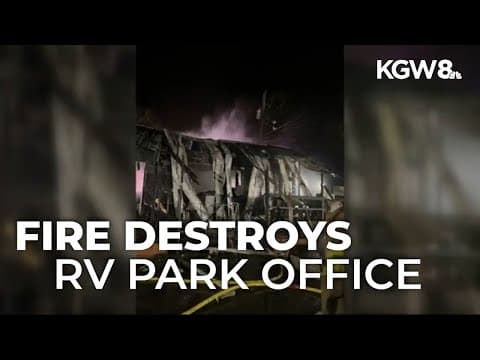 Fire destroys RV park office in Cannon Beach