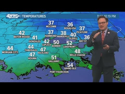 New Orleans 10pm Weather: Warmer weekend, Cold front heads our way